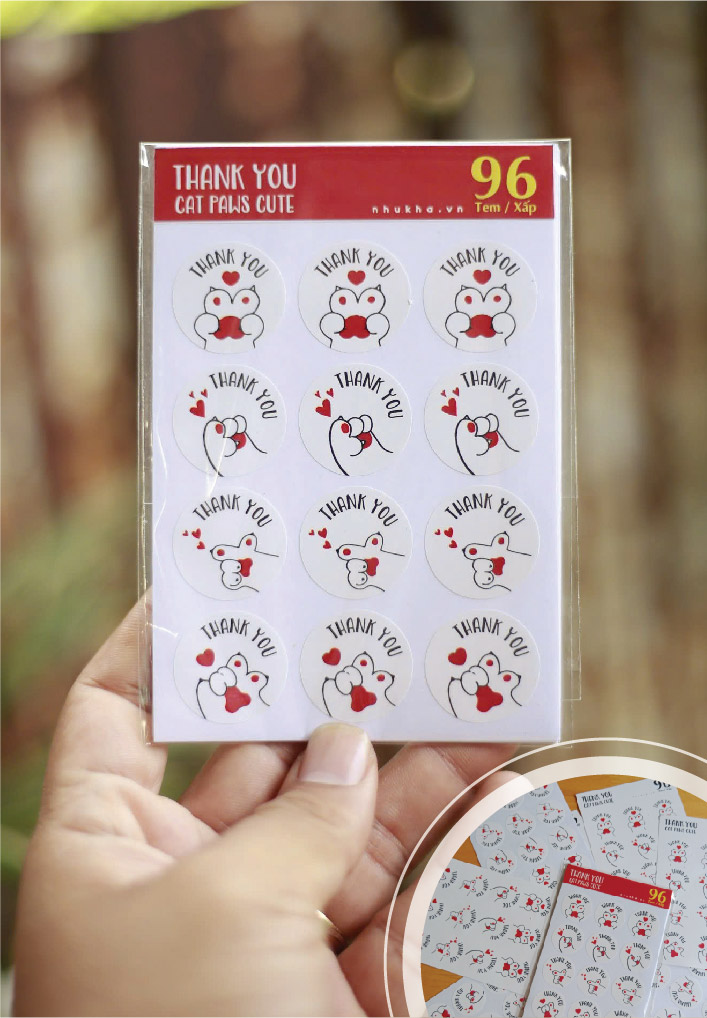 THANK YOU - CAT PAWS CUTE